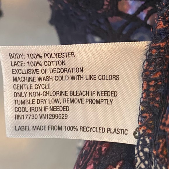 Knox Rose Boho Printed Open Front Chiffon Cardigan L - Picture 3 of 4